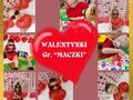 kolaż zdjęć dzieci ubranych na czerwono zdjęcia na ściance walentynkowej