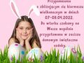 Plakat przypominający o zbliżającym się kiermaszu wielkanocnym w dniach 07 08.04.2022