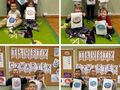 kolaż dzieci z kartami pracy pączek