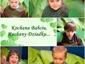 Zbiór zdjęć dzieci. W środku napis Kochana Babciu Kochany Dziadku